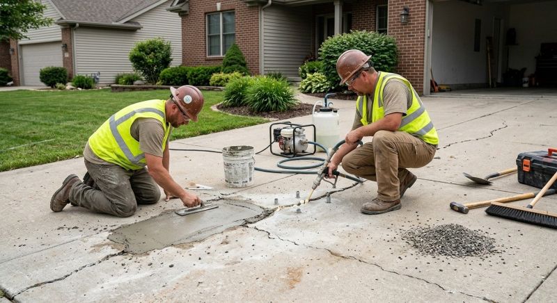Concrete Driveway Crack Repair in Corpus Christi, TX