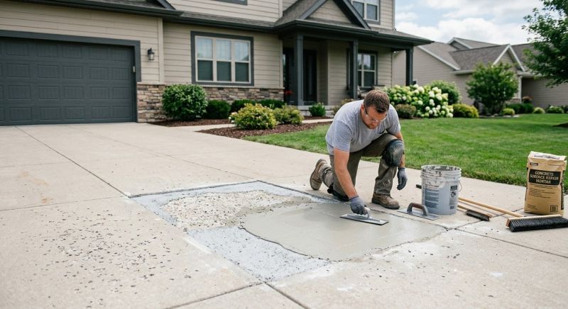 Concrete Driveway Repair in West Des Moines, IA